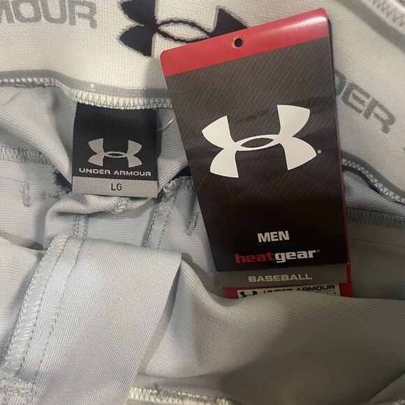 Under Armour Baseball Pants Men's Size Large Gray Heat Gear Tapered Leg NEW TAGS - Picture 4 of 11